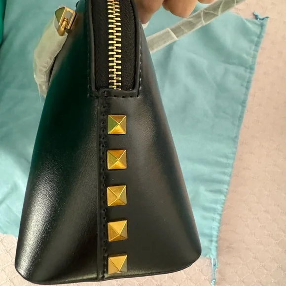 NWT Tiffany & Fred Studded Black Soft Leather Bag - Picture 5 of 8
